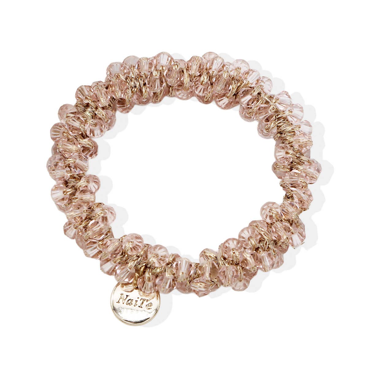 Beaded Crystal Hair Tie Bracelet for Women_CWAHA0131