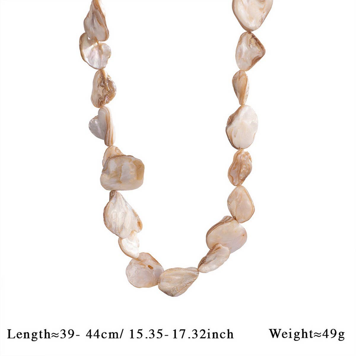 Large Shell & Starfish Beaded Figaro Necklace_CWMM7534