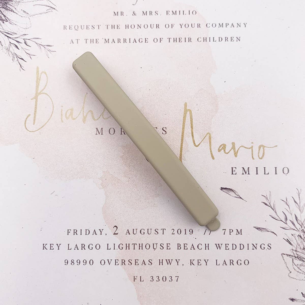 MORANDI COLOR MATTE HAIR CLIP MINIMALIST_CWAHA2618