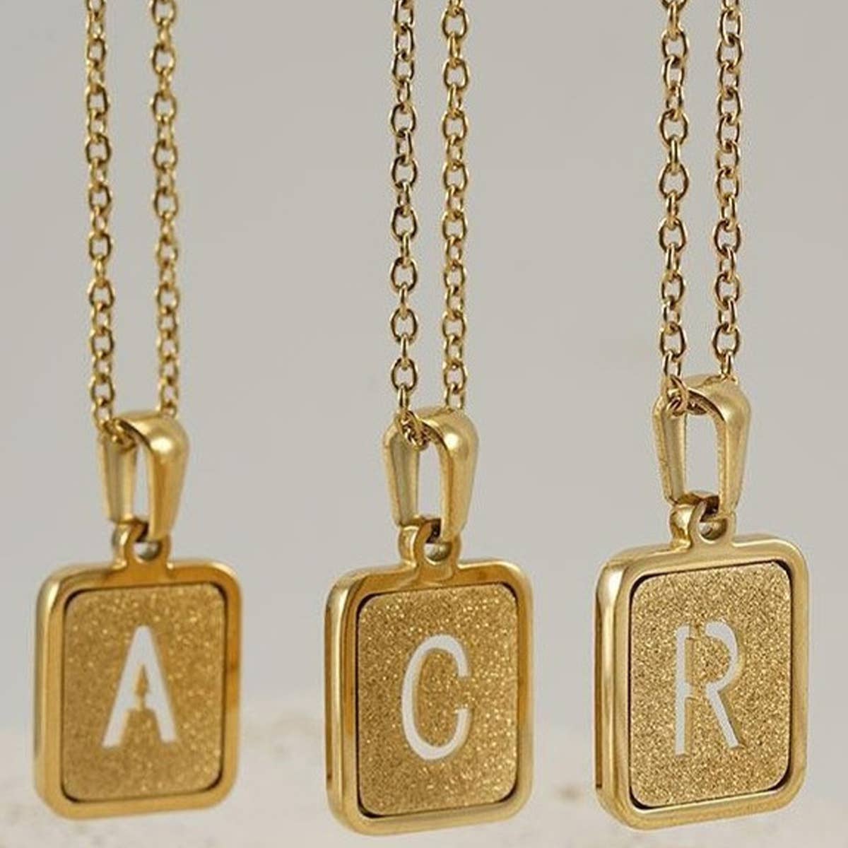 FASHION 26LETTER STAINLESS STEEL PENDANT NECKLACE_CWAJE0678