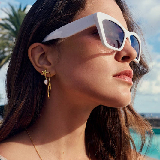 Fashion Star Pearl Earrings Stainless Steel Coated_CWAJE4999