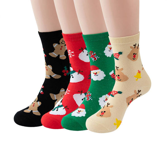 SANTA CLAUS CUTE CHRISTMAS PATTERN CREW SOCKS