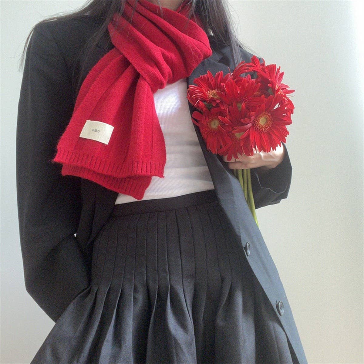 Knit Stripe Scarf - Warm Fall/Winter Unisex Scarf