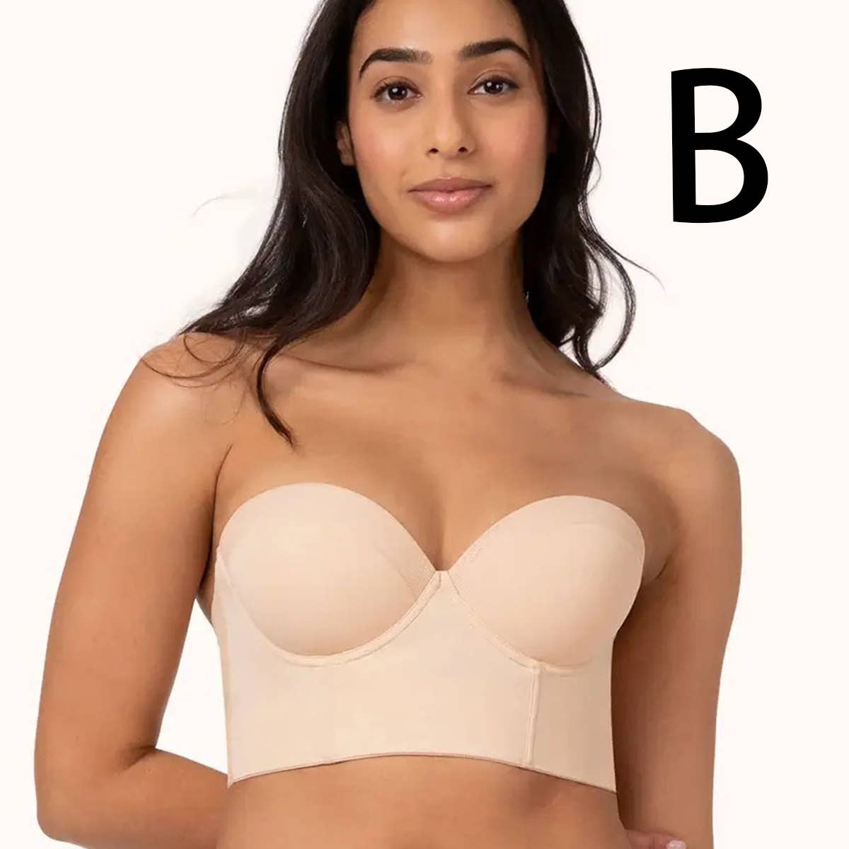 DETACHABLE SHOULDER STRAP BACKLESS  TOP bralette-CWMU0045