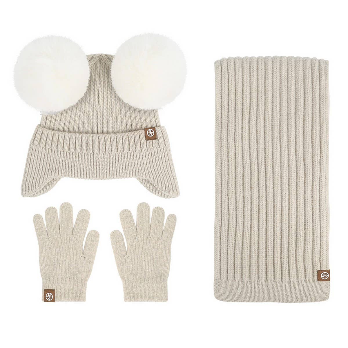 CHILDREN'S HAT, SCARF AND GLOVES THREE-PIECE SET