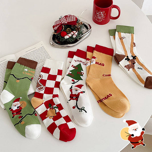 CWMS02730_WOMEN CHRISTMAS CREW SOCKS GIFT WINTER