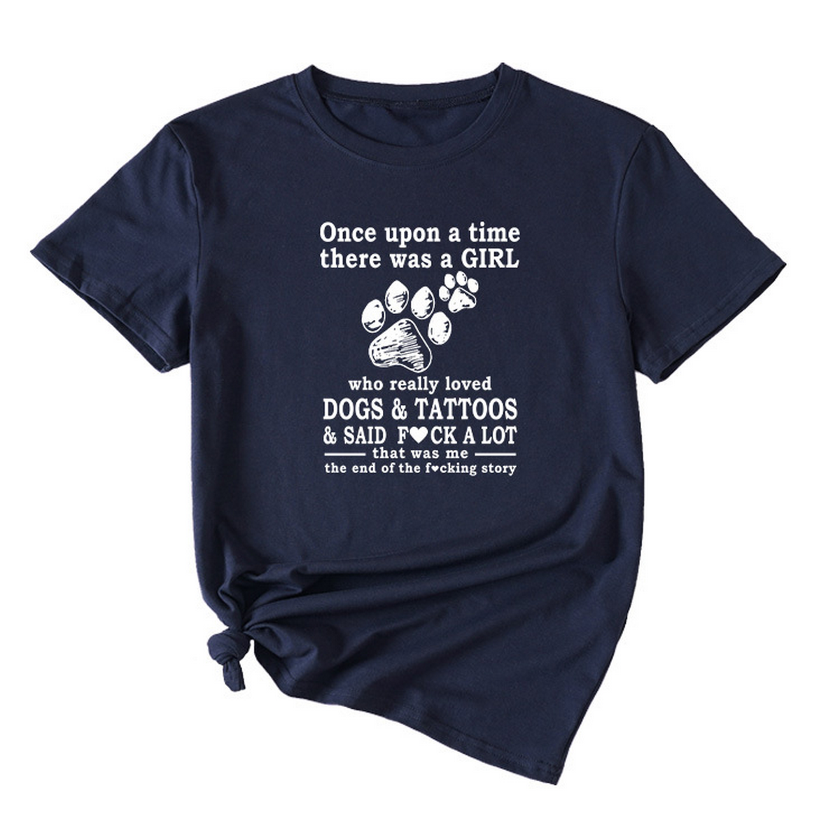 Women's Casual Tee ? Letter Graphic Print