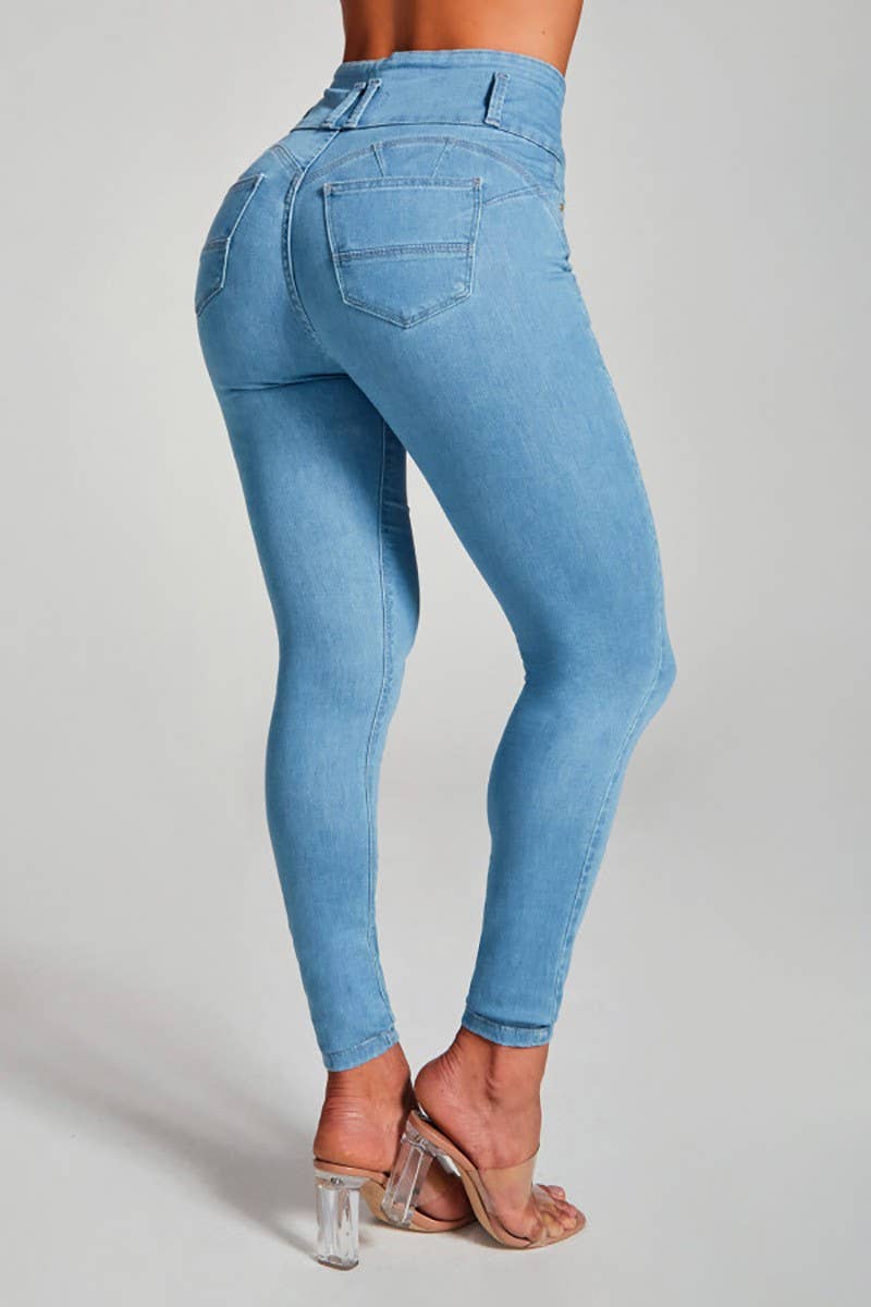 CWJP0599_HIGH WAIST STRETCH BUTT LIFTING SKINNY JEANS