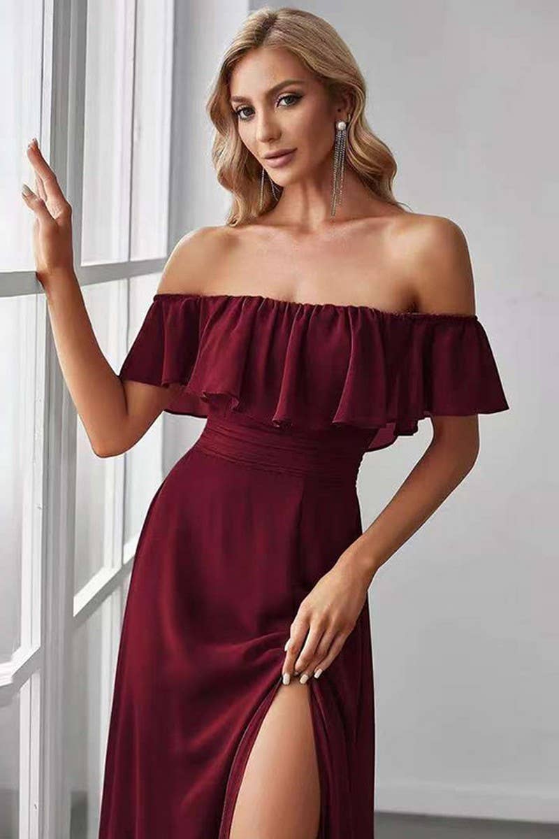 CWDMD01075_CHIFFON BACKLESS SPLIT HEM MAXI DRESS