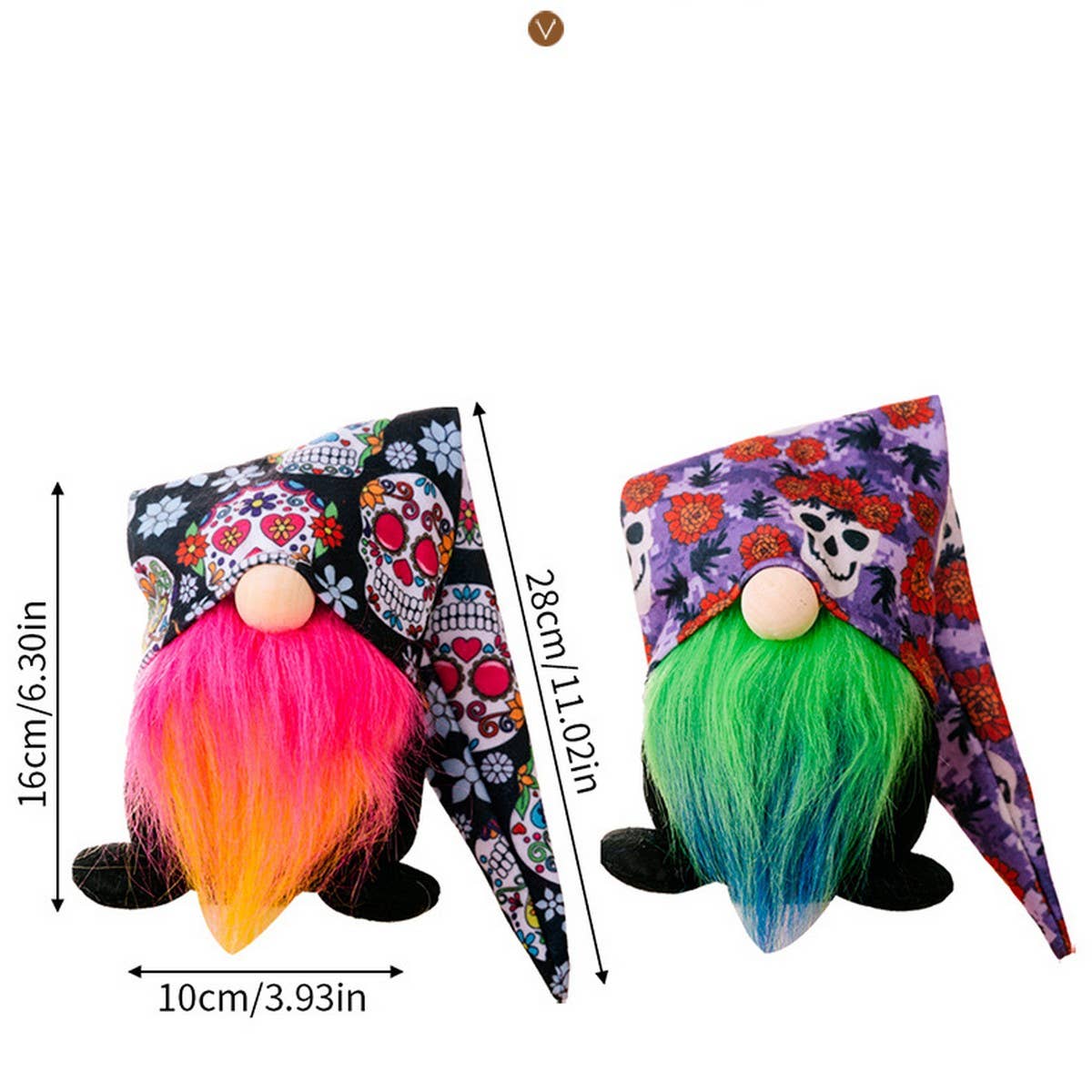 CWMM10258_HALLOWEEN GNOME WITH PRINTED HAT DECORATION