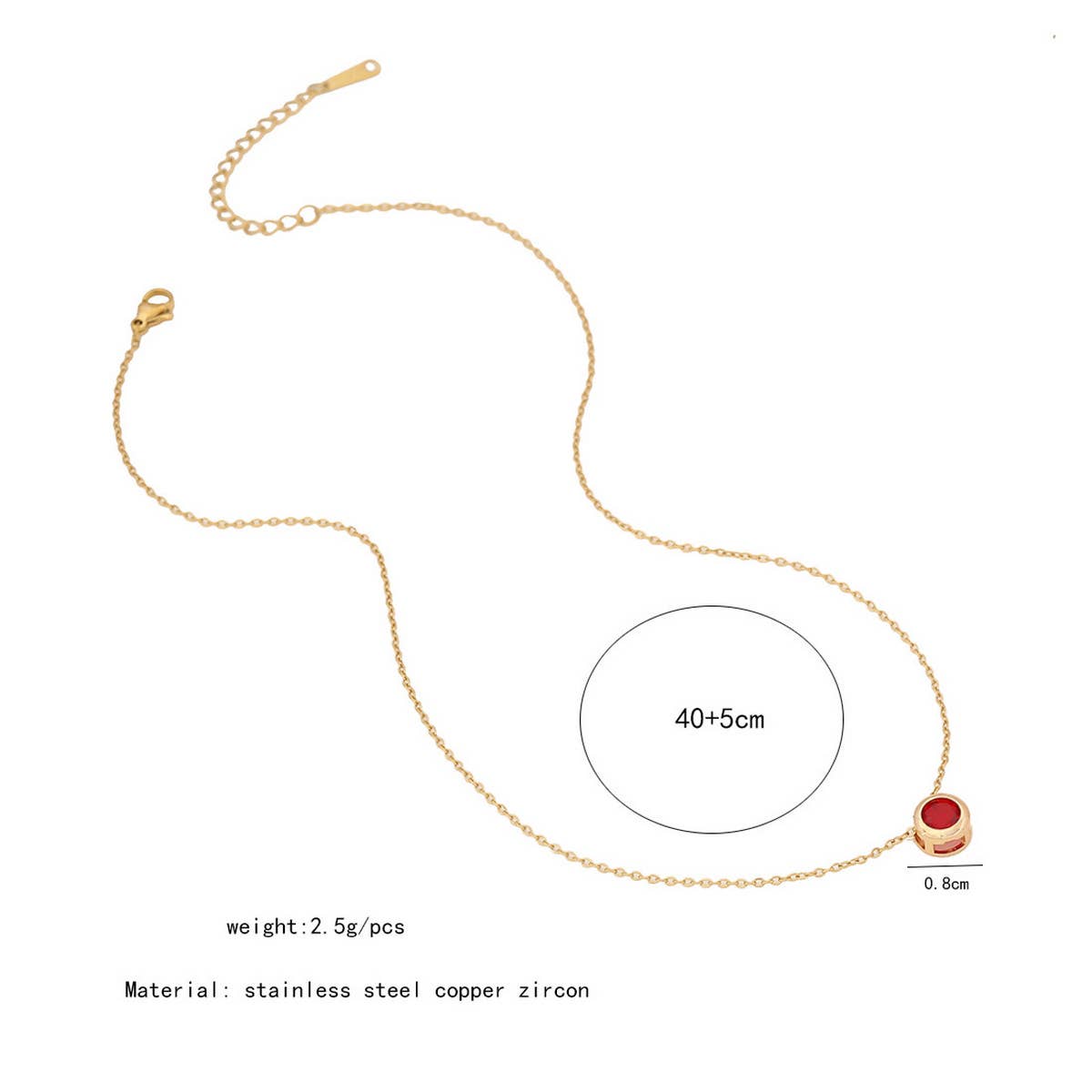 FASHION ROUND ZIRCONIUM CLAVICLE CHAIN NECKLACE_CWAHA0877