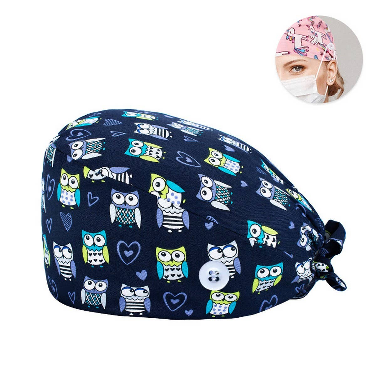 SCRUB CAP SURGICAL CAP WITH BUTTONS DOCTOR CAP_CWAH3326
