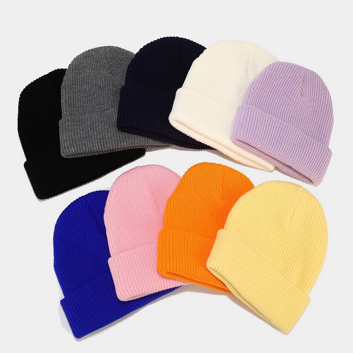 SIMPLE WOOL KNITTED HAT_CWAH1585