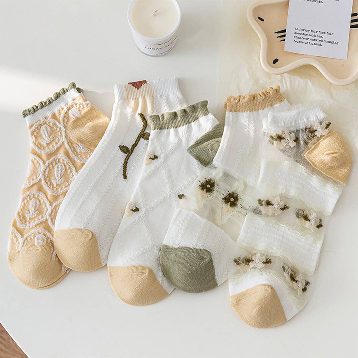 SUMMER THIN LACE INVISIBLE BOAT SOCKS