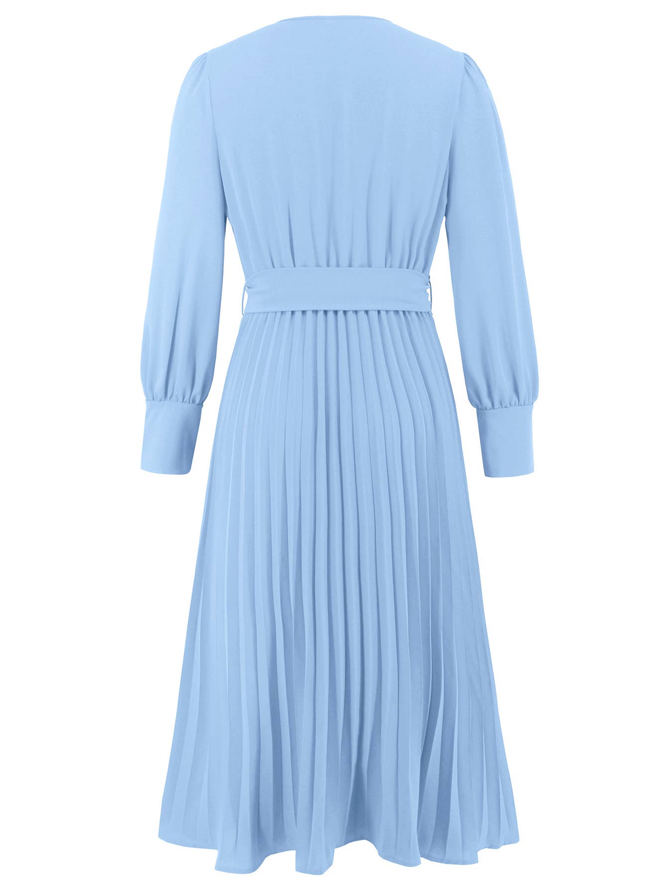 V-neck fashion,slimming elegant pleated dress