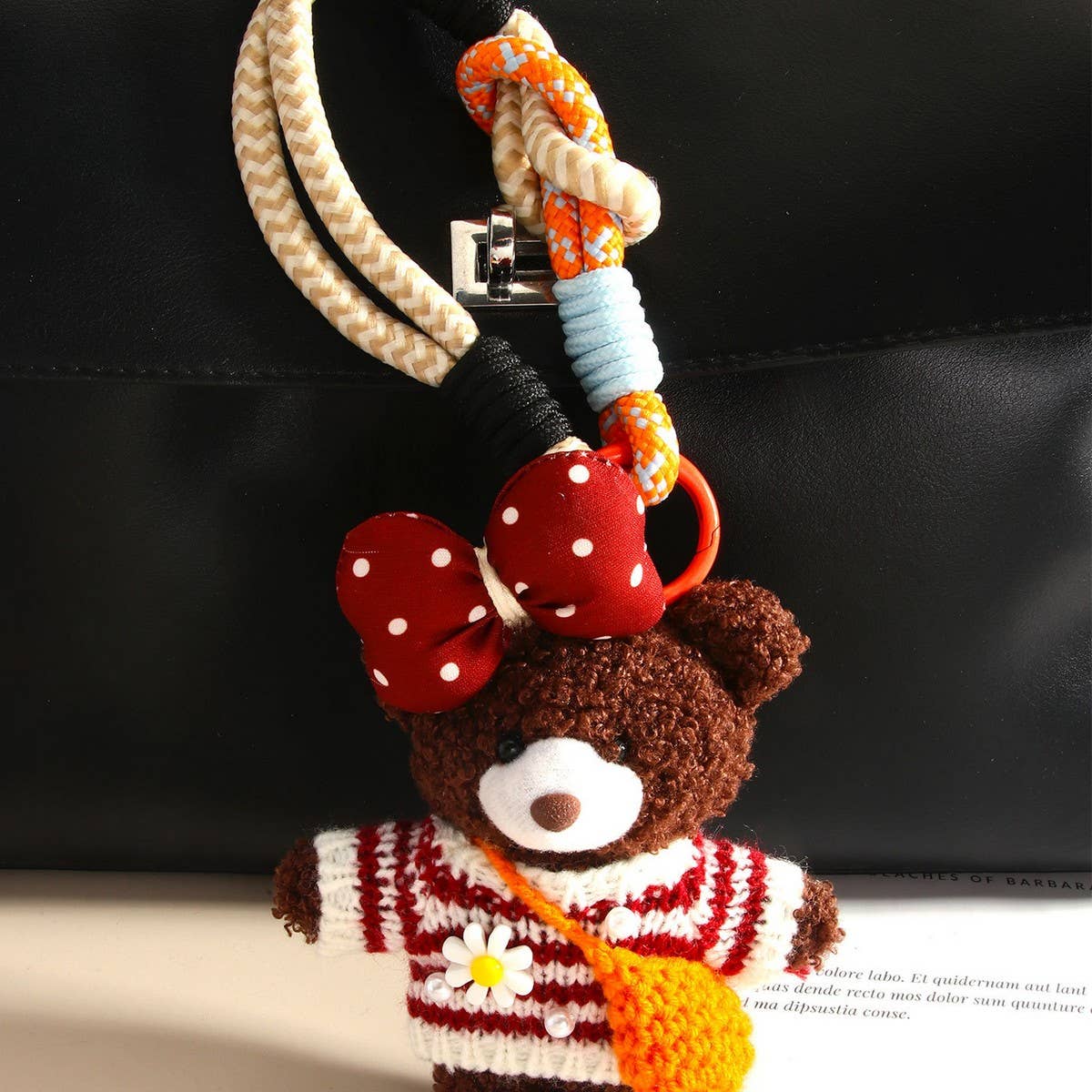 Dopamine Plush Sweater Doll Keychain Bag Charm