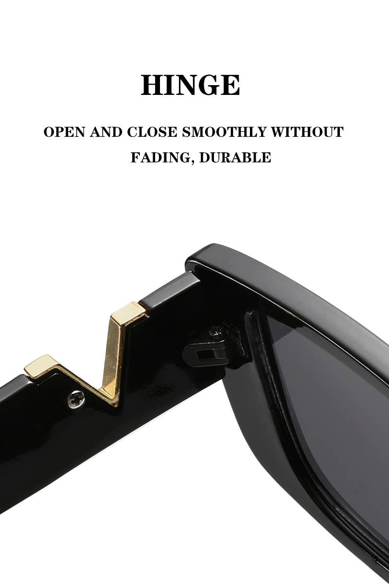 WIDE FRAME CAT EYE FASHION SUNGLASSES