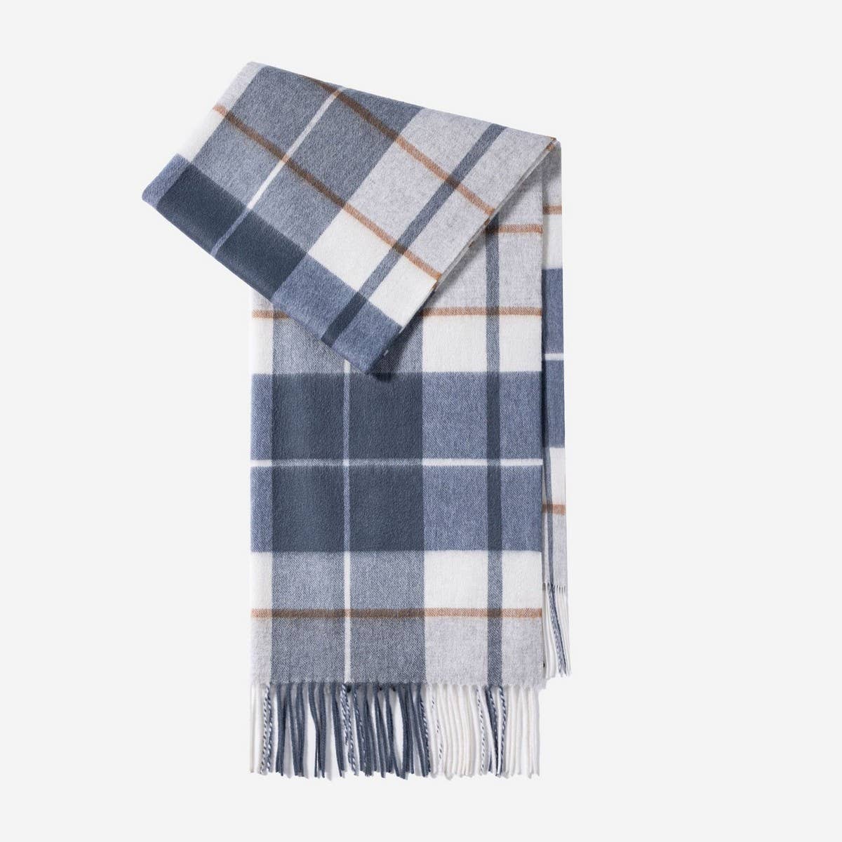100% Wool Plaid Scarf ??Long Warm Winter Wrap_CWASC1095