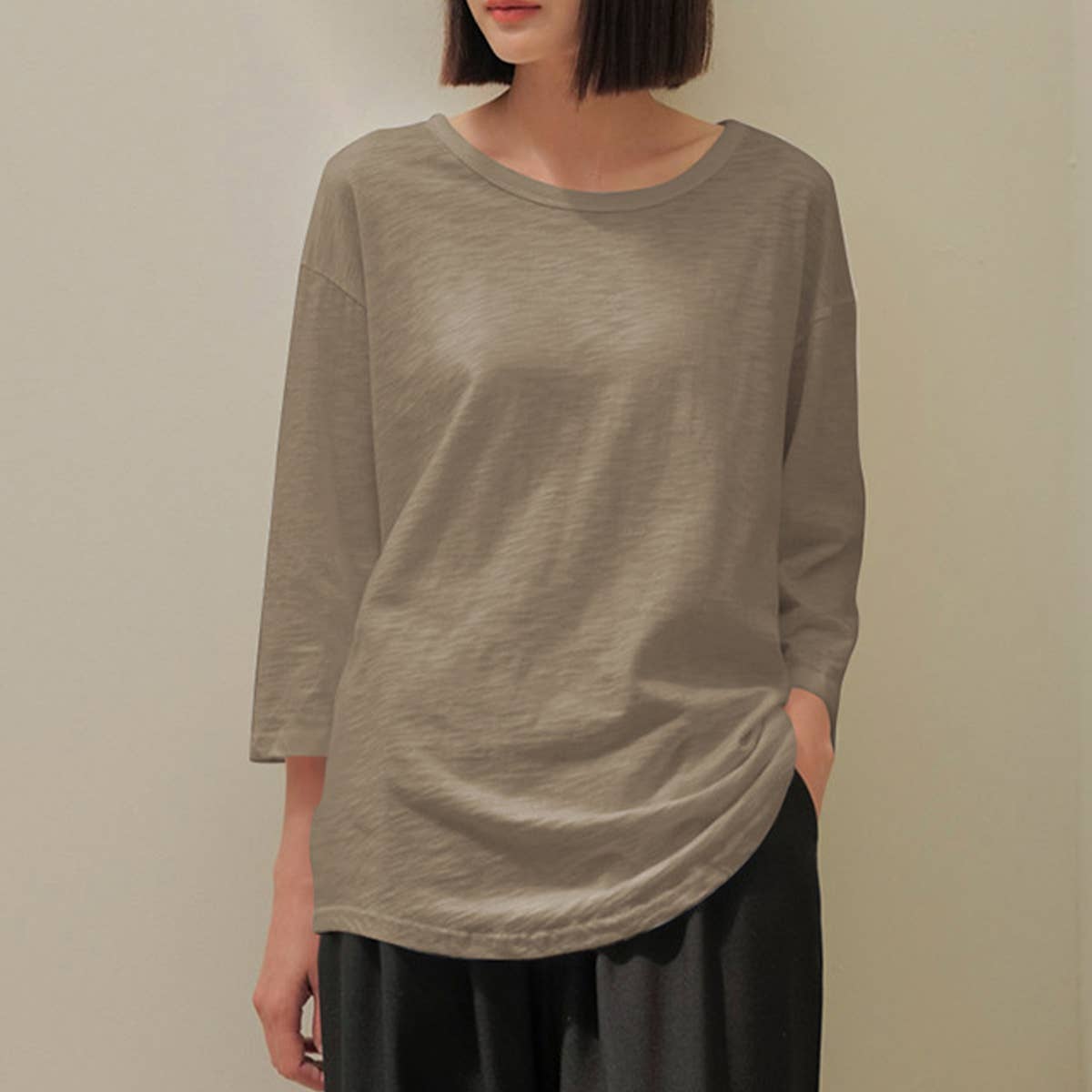 IMITATION LINEN PURE COTTON COMFORTABLE BLOUSE