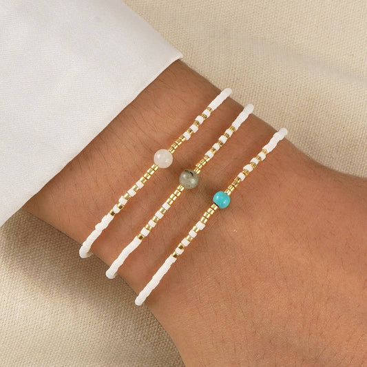 4MM POLISHED SEMI-PRECIOUS STONE BRACELET_CWMM3885