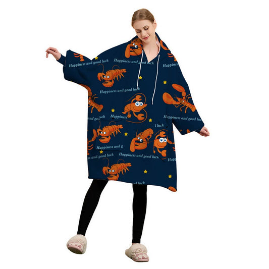 Thick Flannel Hoodie Blanket for Home & Outdoors