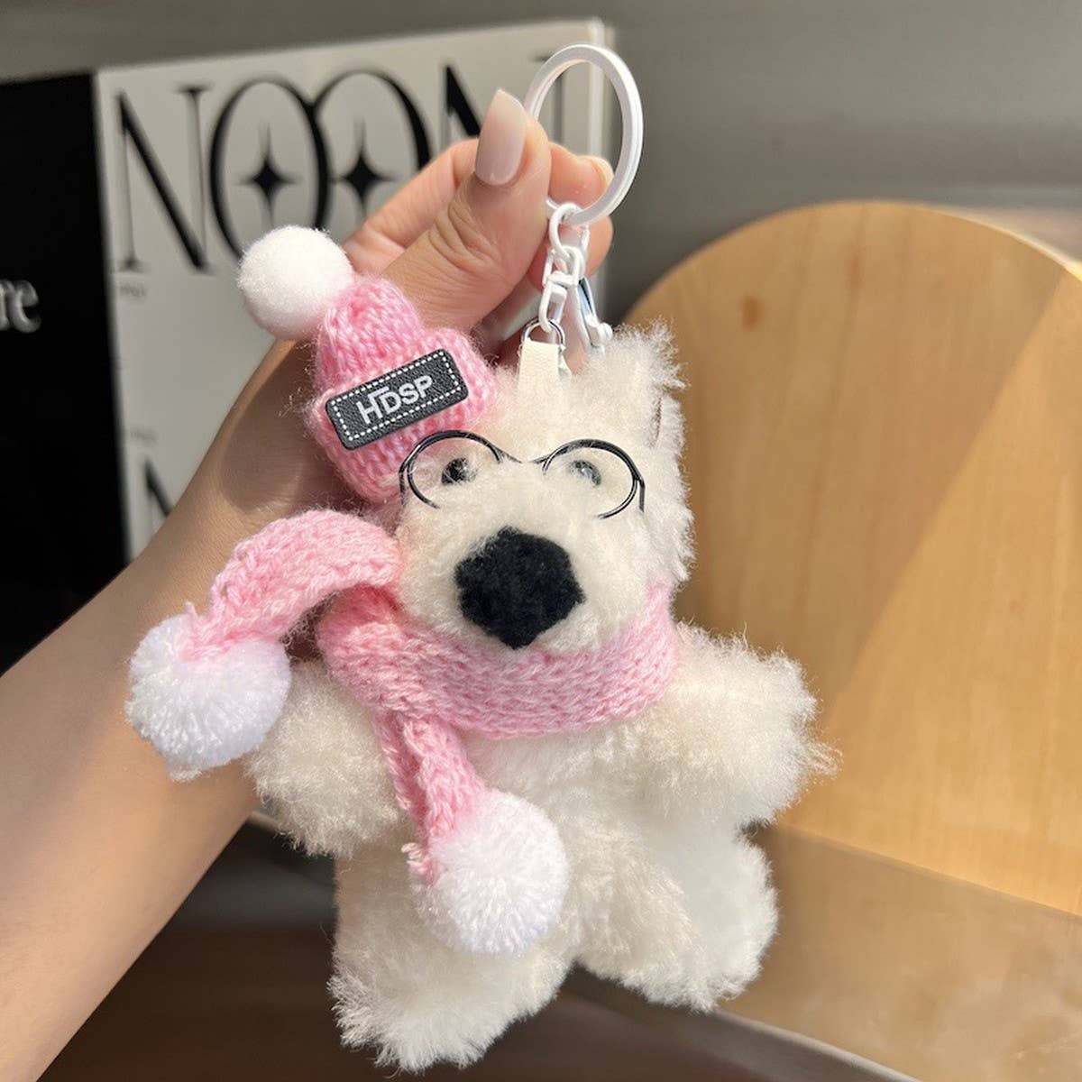 CUTE CREATIVE WOOL BEAR CAR KEYCHAIN BAG PENDANT