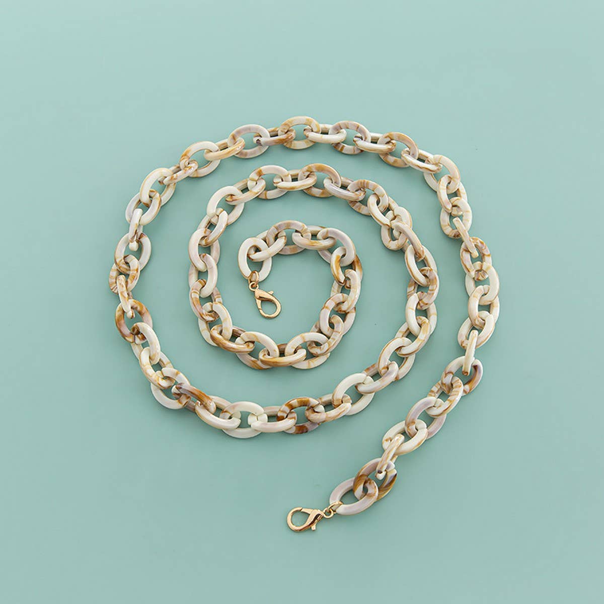 47" Oval 0.67*0.98" Acrylic Chain Bag Strap_CWMM5099
