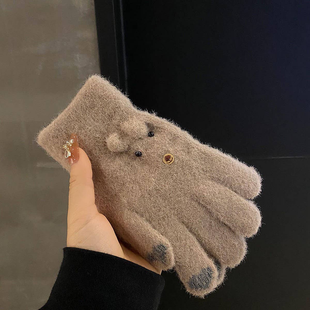 CUTE VELVET WARM GLOVES FOR AUTUMN AND WINTER_CWAG0174