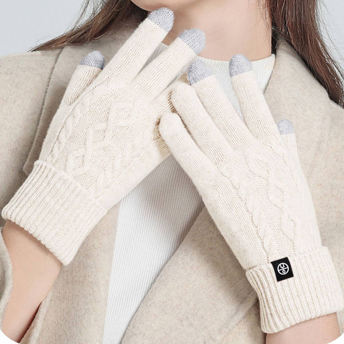 WINTER CYCLING WOOL TWIST TOUCH SCREEN GLOVES_CWAG0391