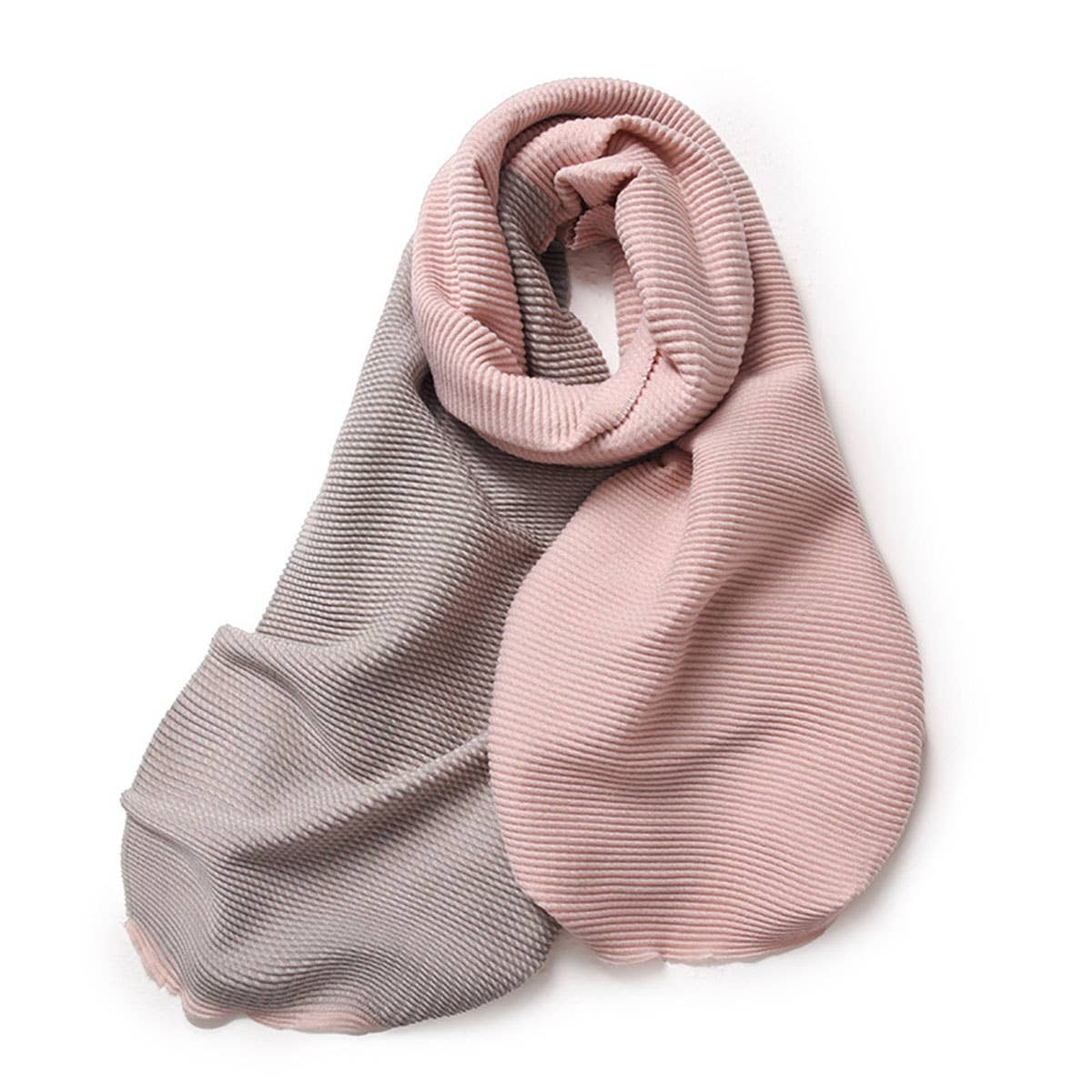 Double-Sided Crinkle Scarf - Elegant Winter Wrap
