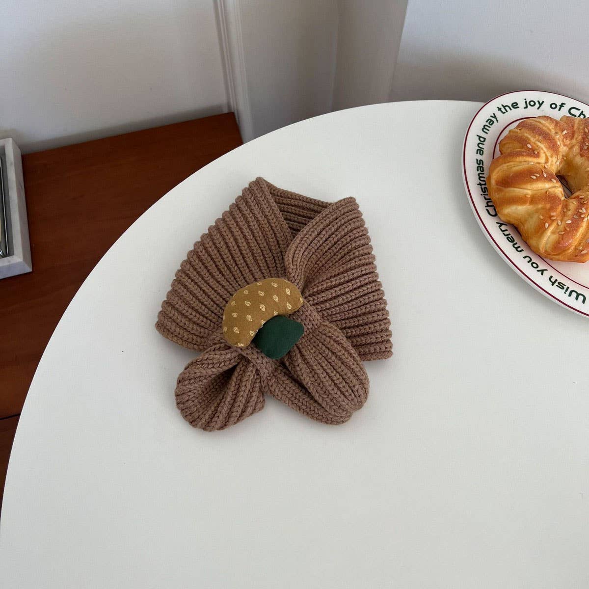 Cute Mushroom Knit Scarf ? Winter Warmth for Kids