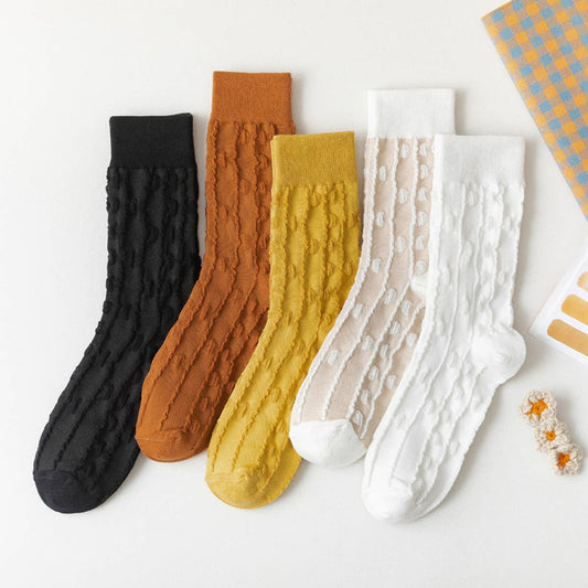 WOMEN SIMPLE THIN AND COMFORTABLE TWIST SOCKS