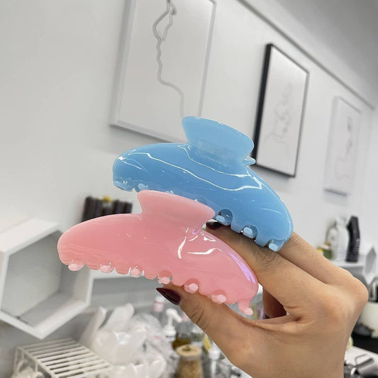 CWAHA5130_SOLID JELLY COLOR SIMPLE DOPAMINE HAIRPIN