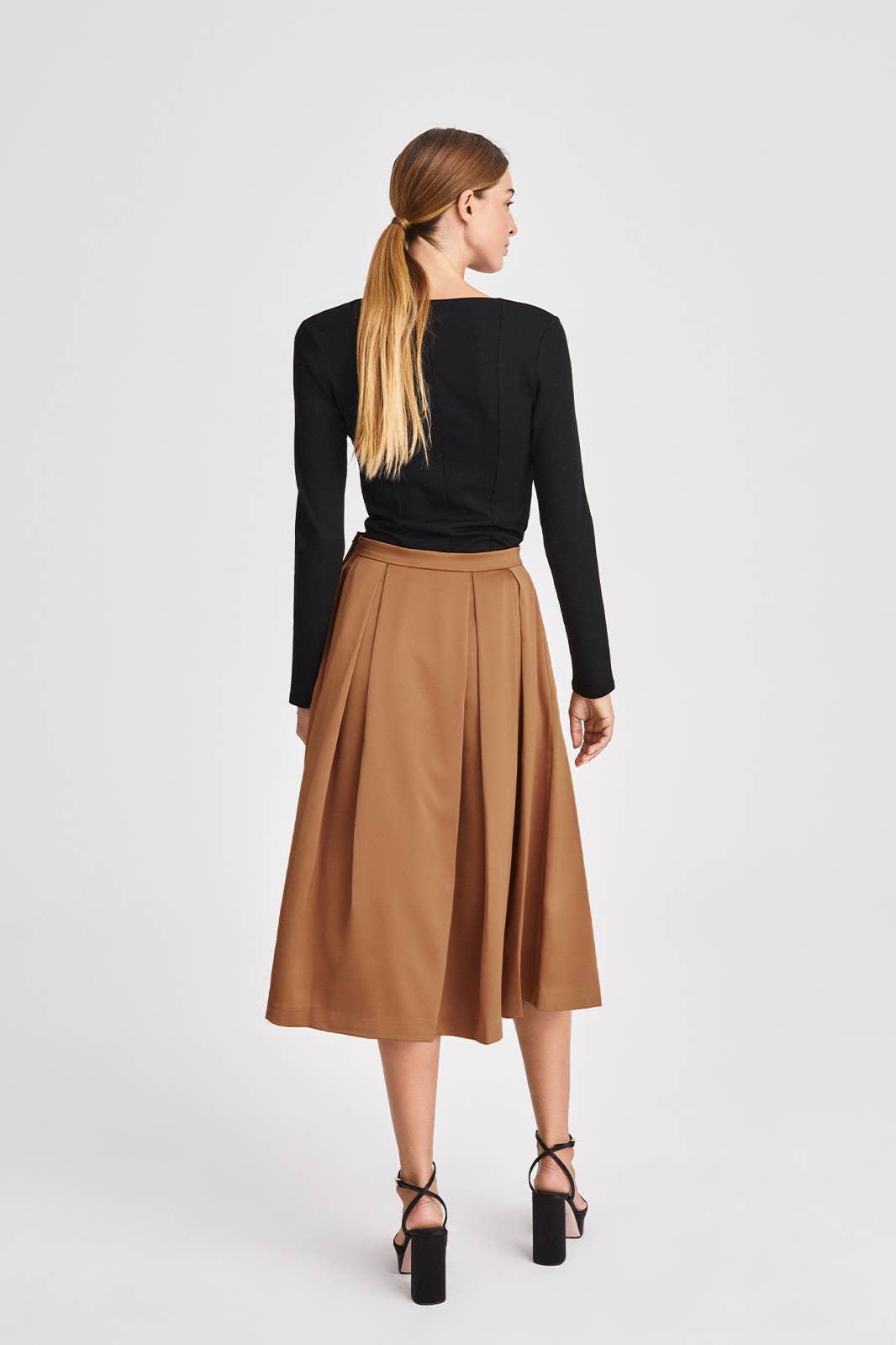 PLEATED SKIRT ELEGANT HIGH-WAISTED ZIPPER SKIRT