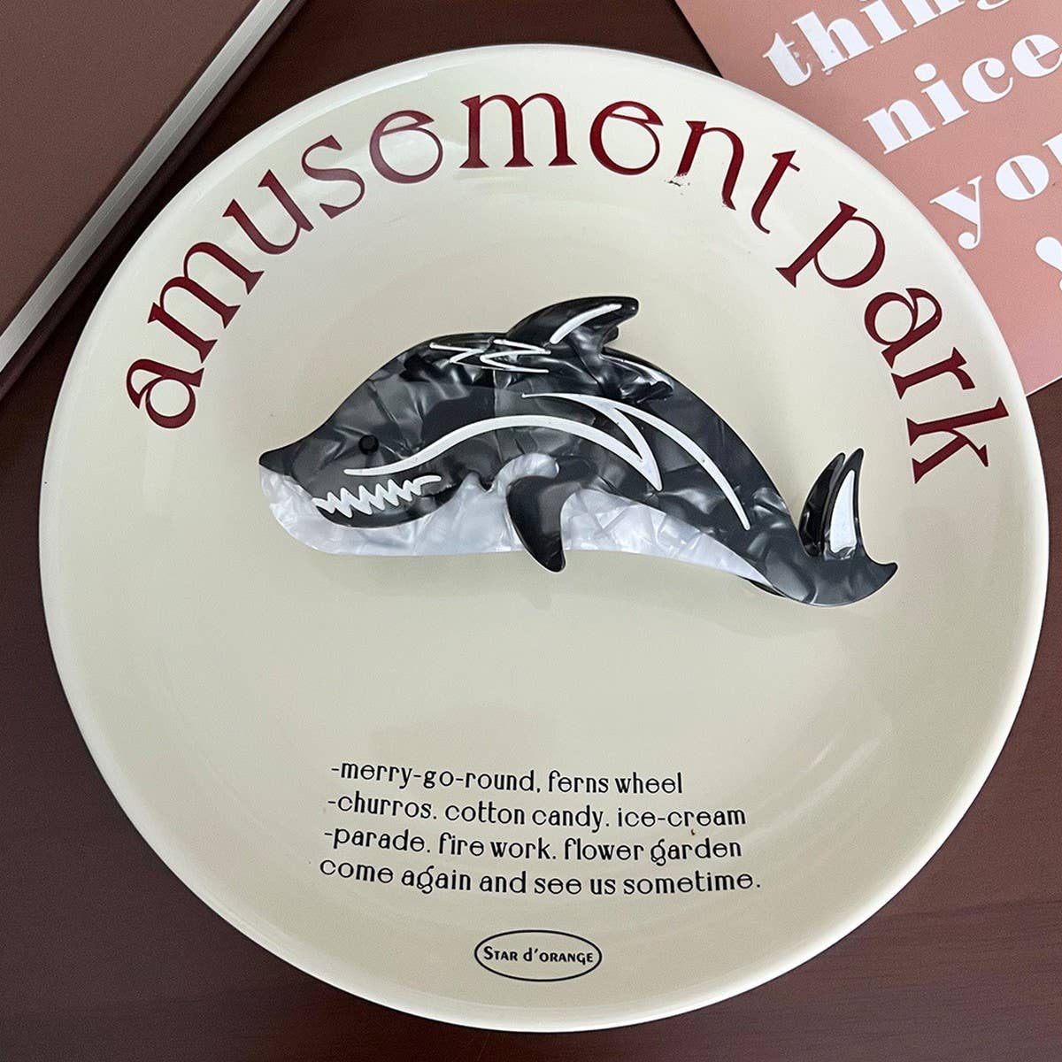 Shark Series Acetate Hair Claw,Chic Back Clip