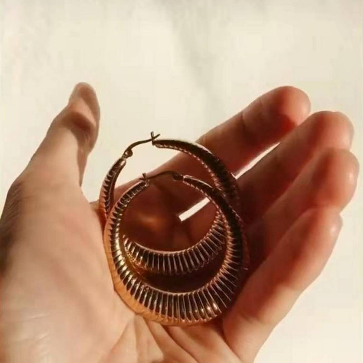 Minimal Hollow Hoop Stud Earrings for Women