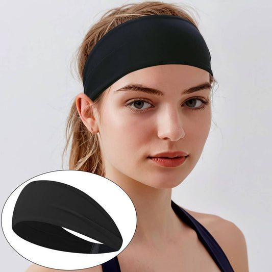 Wide Elastic Yoga Headband for Women Sweat-Wicking