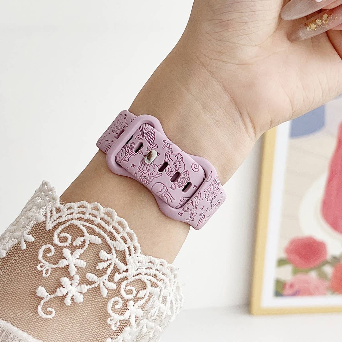 APPLE WATCH ULTRAS9S8 ENGRAVED MERMAID STRAP_CWWW0056