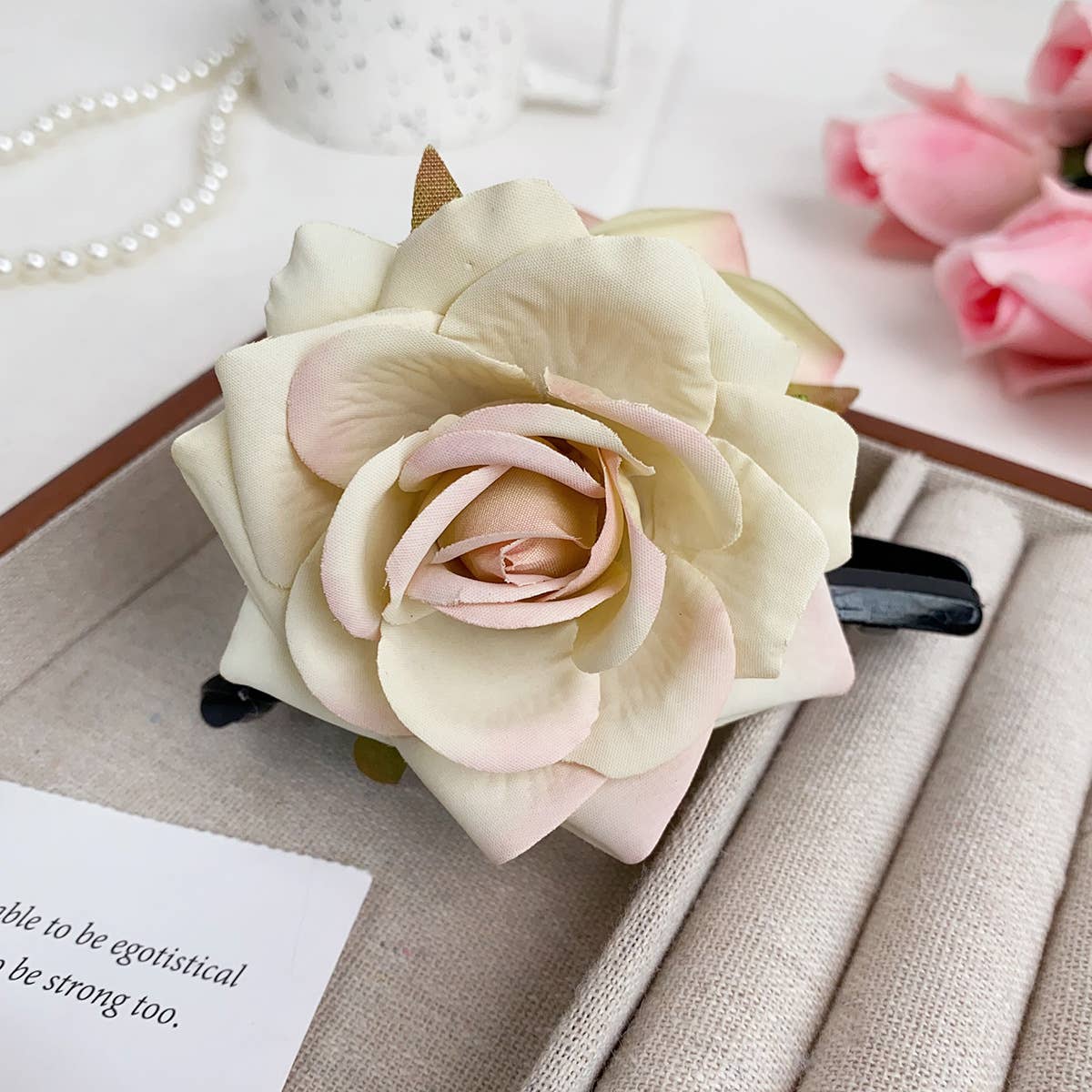 Fashionable simulation private chat rose hairpin