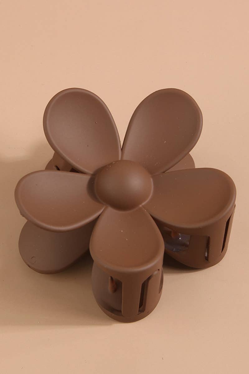 Matte Floral Hair Claw Clip ? Cute & Strong Hold_CWAHA0089