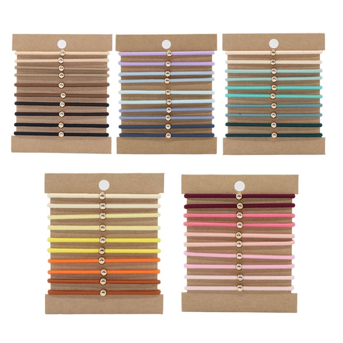 10 CLIP-ON THREADED HAIR SCRUNCHIES_CWAHA2723