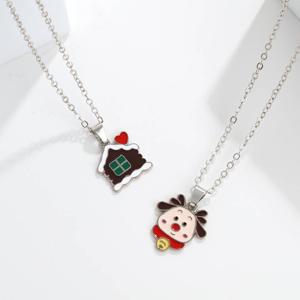 ALLOY DRIPPING OIL CARTOON CHRISTMAS ORNAMENT