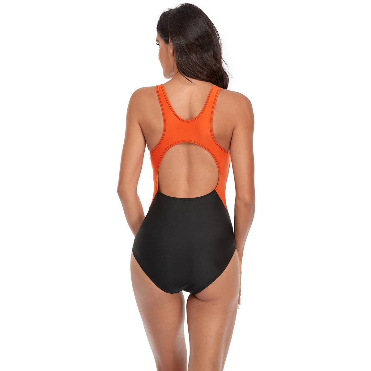 COLORBLOCK SPORT OPEN BACK ONE-PIECE SWIMSUIT