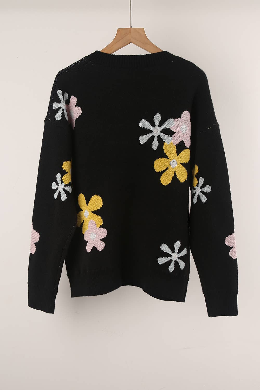 WOMEN'S PRINTED PULLOVER FLORAL SWEATER