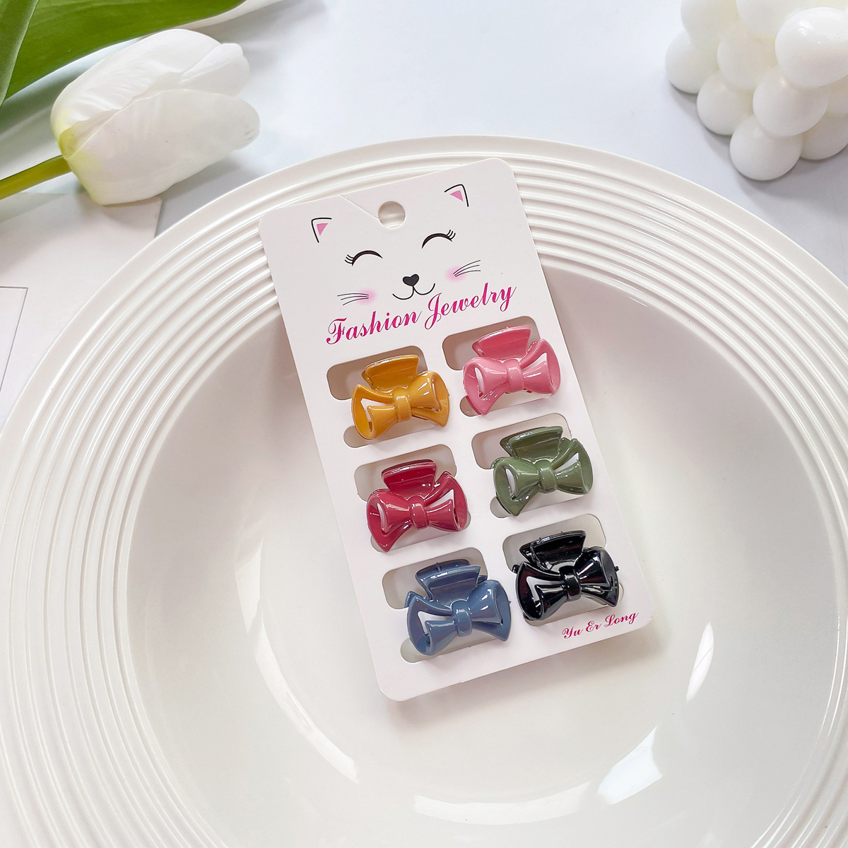 6pcs Candy Color Mini Hair Claws - Cute Bang Clips_CWAHA0727