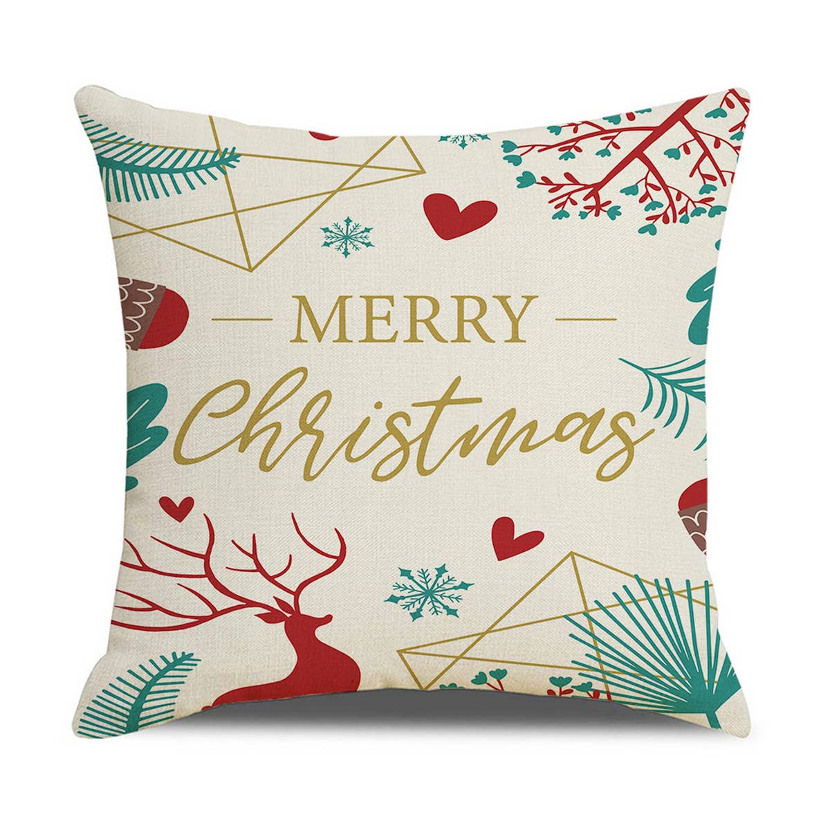 CHRISTMAS TREE CARTOON PRINT PILLOWCASE