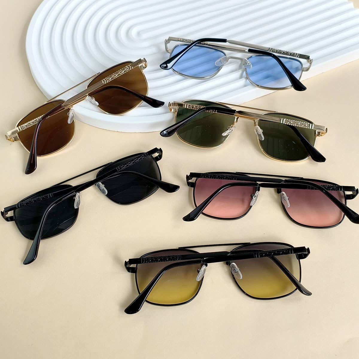 FLAT TOP FRAME SQUARE SUNGLASSES