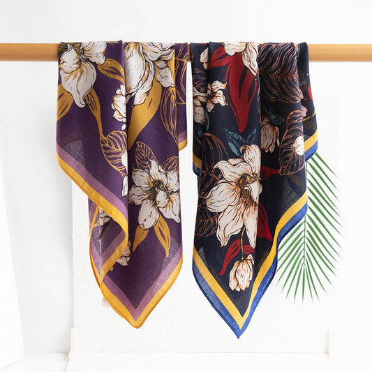 WILD SHIRT FLORAL PRINT SCARF