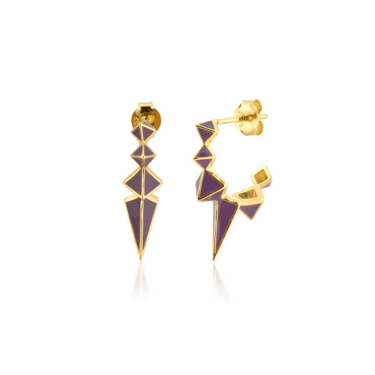 RETRO EXAGGERATED GEOMETRIC IRREGULAR EARRINGS_CWAJE1726
