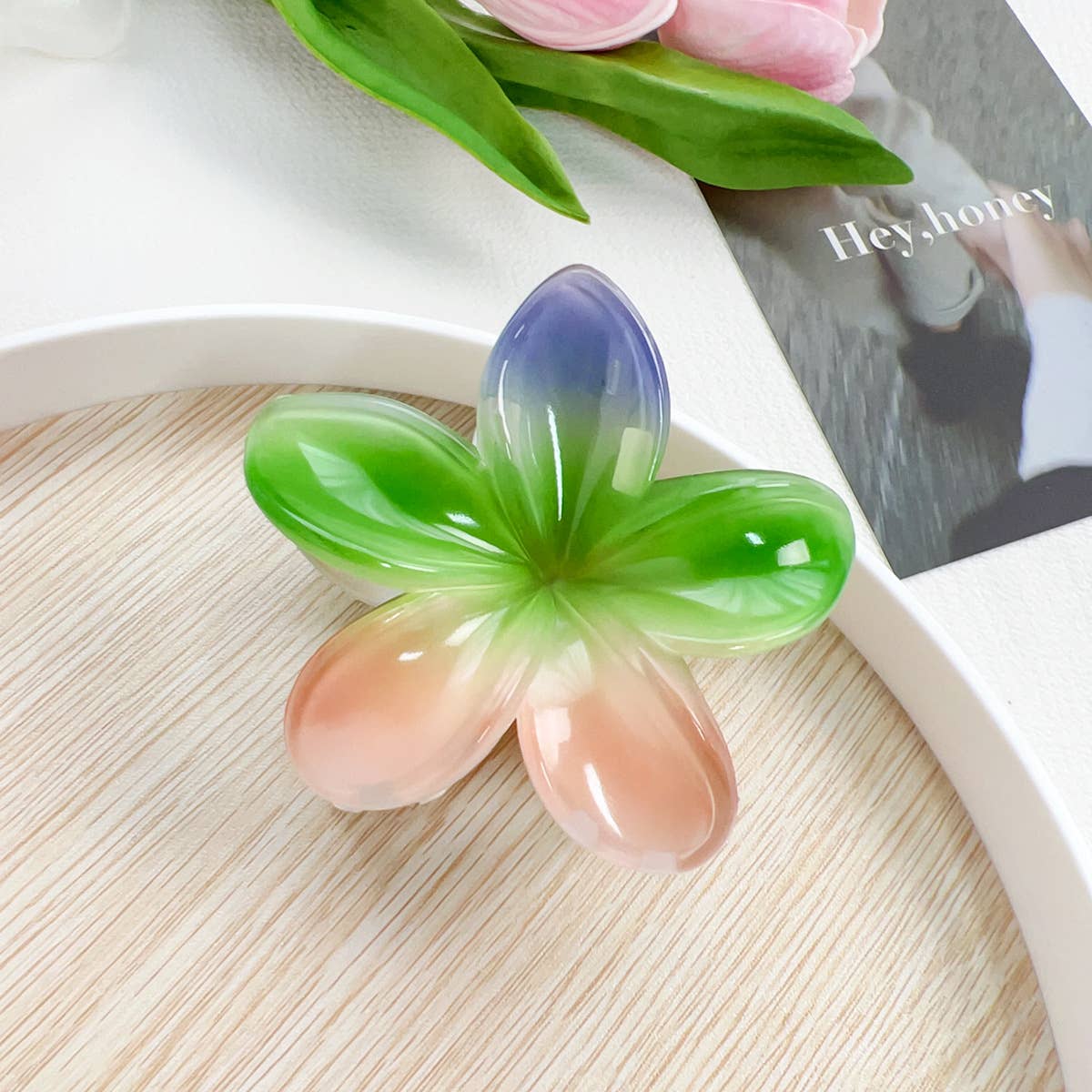 Colorful high-end floral hairpin clipper